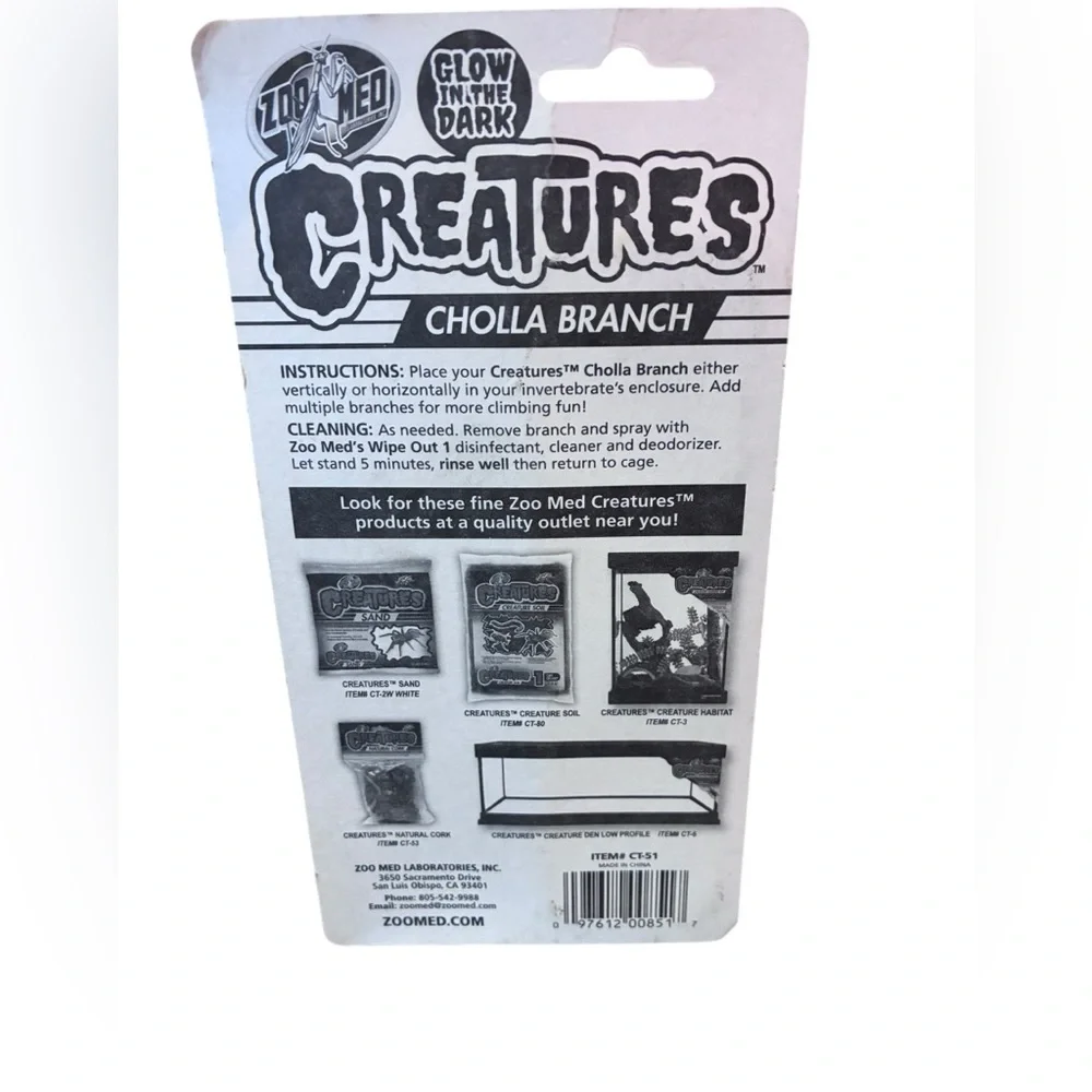 3/$8 Creatures Glow-In-The-Dark Cholla Branch - Green